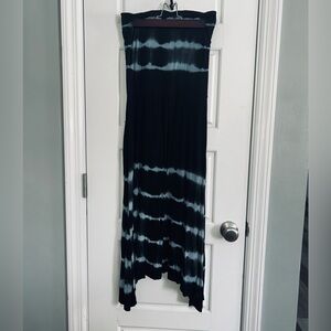 Raviya convertible 3 in 1 Maxi Skirt Midi/Mini Dress. Black Large Boho Y2K